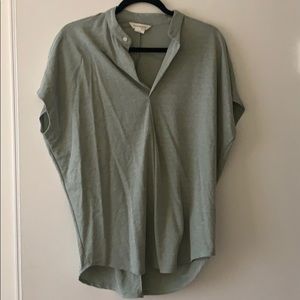 Mint green Club Monaco Drapey Blouse